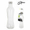 Glazen fles Anna 1 L Metalen dop Metaal Glas (12 Stuks)