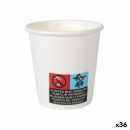 Glazenset Algon Karton Wegwerp Wit 36 Stuks 80 ml (50 Onderdelen)