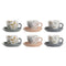 Set van Kopje met Schotel DKD Home Decor Porselein Multicolour 90 ml