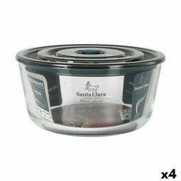 Hermetische Lunchtrommel Santa Clara Grijs 1,65 L (4 Stuks)