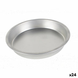 Ovenschaal Zilverkleurig 22 x 3,5 cm (24 Stuks)