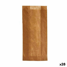 Set van herbruikbare zakjes voor voedingsmiddelen Composteerbaar 10 x 34 cm Bruin Cellulosa (28 S...