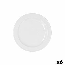Dessertbord Bidasoa Glacial Ala Estrch Wit Keramisch 20 cm (6 Stuks) (Pack 6x)