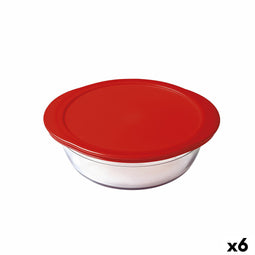 Ronde Lunchtrommel met Deksel Ô Cuisine Cook&store Ocu Rood 2,3 L 27 x 24 x 8 cm Glas Siliconen (...