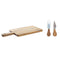 Snijplank DKD Home Decor 2 messen 34 x 16 x 3,2 cm Roestvrij staal Acacia (3 pcs)