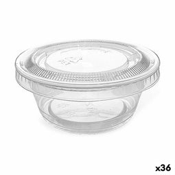 Set herbruikbare kommen Algon Sauzen 10 Onderdelen Plastic 100 ml (36 Stuks)