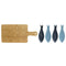 Set voor voorgerechtjes Home ESPRIT Blauw Groen Marineblauw Bamboe Porselein Mediterrane Vissen 3...
