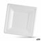 Bordenset Algon Wegwerp Wit Suikerriet Vierkant 20 cm (24 Stuks)