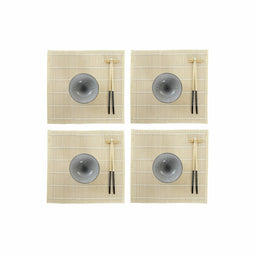 Sushi-set DKD Home Decor 14,5 x 14,5 x 31 cm Zwart Keramiek Orientaals (16 Onderdelen)