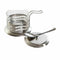 Suikerpot DKD Home Decor Zilverkleurig Eenvoudig 15 x 10,5 x 10 cm Kristal Roestvrij staal
