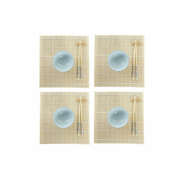Sushi-set DKD Home Decor 14,5 x 14,5 x 31 cm Blauw Wit Keramiek Orientaals (16 Onderdelen)