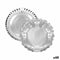 Snackdienblad Algon Rond Zilverkleurig 35 x 35 x 2 cm (48 Stuks)
