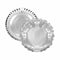 Snackdienblad Algon Rond Zilverkleurig 35 x 35 x 2 cm (48 Stuks)
