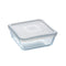 Vierkante Lunchtrommel met Deksel Pyrex Cook&freeze 850 ml 14 x 14 cm Transparant Glas Siliconen...