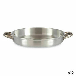 Pan Zilverkleurig Aluminium 29 x 5 x 38 cm (12 Stuks)