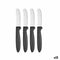 Messen Set Zwart Zilverkleurig Roestvrij staal Plastic 17 cm (12 Stuks)