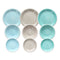 Serviesset 18 Onderdelen Blauw Groen 1 cm Keramiek