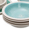 Serviesset 18 Onderdelen Blauw Groen 1 cm Keramiek