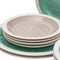 Serviesset 18 Onderdelen Blauw Groen 1 cm Keramiek