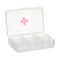 Pillendoos met Compartimenten Transparant Plastic (11,5 x 18 x 2,2 cm) (12 Stuks)