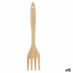 Keukenspatel Vork Hout 7 x 35 x 2 cm (12 Stuks)