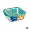 Vierkante Lunchtrommel met Deksel Luminarc Keep'n Lagon 10 x 5,4 cm Turkoois 380 ml Tweekleurig G...