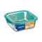 Vierkante Lunchtrommel met Deksel Luminarc Keep'n Lagon 10 x 5,4 cm Turkoois 380 ml Tweekleurig G...