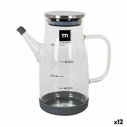 Flesje La Mediterránea Roestvrij staal Borosilicaatglas 600 ml (12 Stuks)