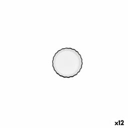 Snackdienblad Quid Gastro Wit Zwart Keramisch 10,5 x 3 cm (12 Stuks)