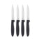Messen Set Kinvara CN-KT172244D Zwart Zilverkleurig Roestvrij staal Plastic 19,5 x 2 x 1 cm (12 S...