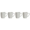 Set van 4 mokken DKD Home Decor Wit Porselein 330 ml