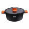 Kookpot met Glazen Deksel Quttin Gastro Zwart Oranje 34,5 x 25,5 x 12 cm (6 Stuks)