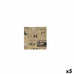 Tafelkleed Algon Papier Krant 20 x 20 cm (5 Stuks)
