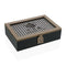 Box for Infusions Versa Zwart Metaal Hout MDF 24 x 6,5 x 16,5 cm