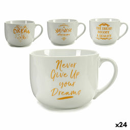 Kopp Dream Porselein Gouden Wit 500 ml 24 Stuks