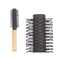 Ronde kwast Bruin Zwart Hout Siliconen Plastic (12 Stuks)