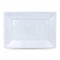 Set van herbruikbare borden Algon Rechthoekig Wit Plastic 33 x 23 x 2 cm (12 Stuks)