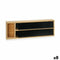 Papierdispenser Kinvara JWKW-5153 (2) Zwart Natuurlijk Bamboe Roestvrij staal 40 x 7 x 13 cm Dubb...