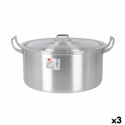 Kookpot met Deksel Aluminium 41 x 33 x 19 cm (3 Stuks)