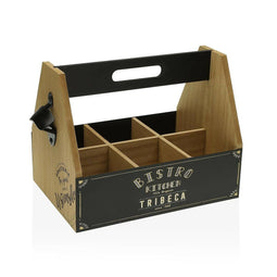 Flessenhouder Versa 22,5 x 29 x 18,5 cm Metaal Hout MDF