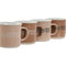 Set van 4 mokken Home ESPRIT Bruin Keramiek