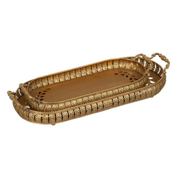 Snackdienblad Gouden Ijzer 55 x 22 x 8,5 cm (2 Stuks)