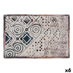 Serveerschaal La Mediterránea Grecia Porselein Rechthoekig 30 x 20 x 2,5 cm (6 Stuks)