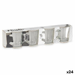 Set van koffiekopjes Transparant Glas 80 ml (24 Stuks)
