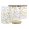 Tin DKD Home Decor Bamboe Borosilicaatglas Shabby Chic 1 L 10 x 10 x 17 cm (4 Stuks)