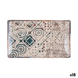 Serveerschaal La Mediterránea Creta Rechthoekig 25 x 15 x 2 cm (18 Stuks)