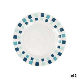 Dessertbord Quid Simetric Blauw Keramisch 19 cm Strips (12 Stuks)