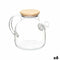 Kan met infusiefilter Transparant Bamboe Borosilicaatglas 1,2 L 22 x 16 x 14 cm (6 Stuks)