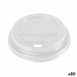 Set deksels voor glazen Algon Wegwerp Koffie Plastic 20 Stuks (100 Onderdelen)
