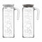 Kruik LAV Line Transparant Kristal (6 Stuks) (1,2 L)